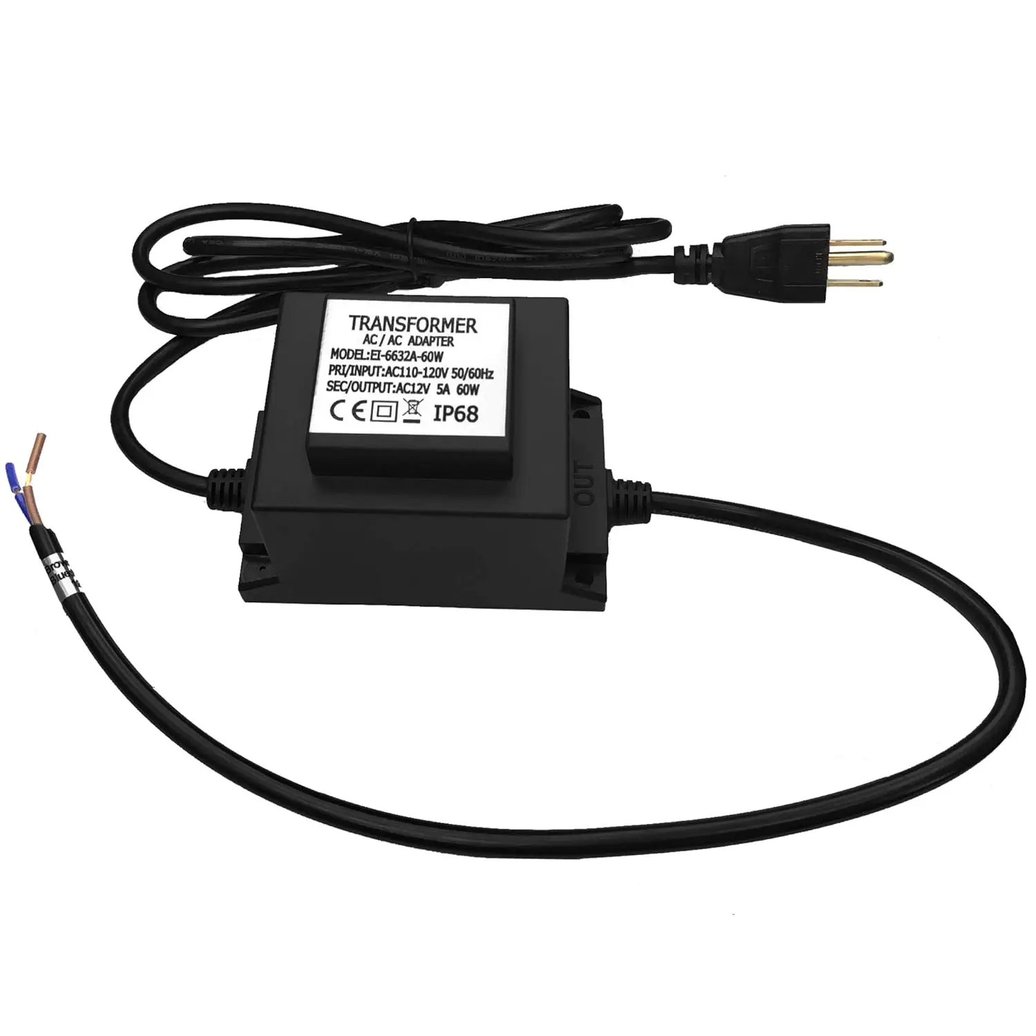 Alternating current 12V 24VAC Transformer 30W60W,185V-265V to 12VAC LED Power Supply,Voltage Converter LED Driver,for Landscape