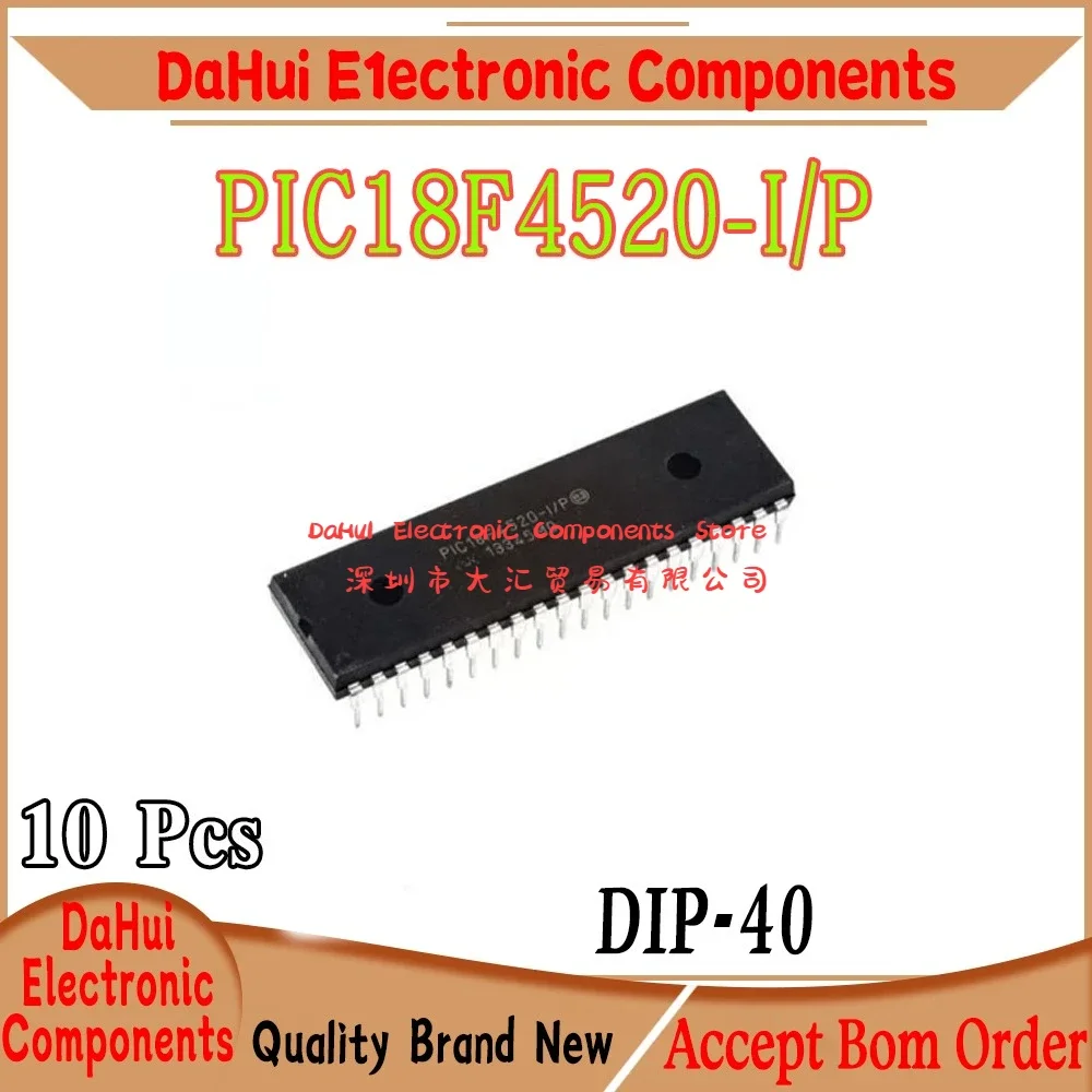 (10piece)100% New PIC18F4520-I/P PIC18F4520 PIC18F4520I/P DIP-40 Chipset