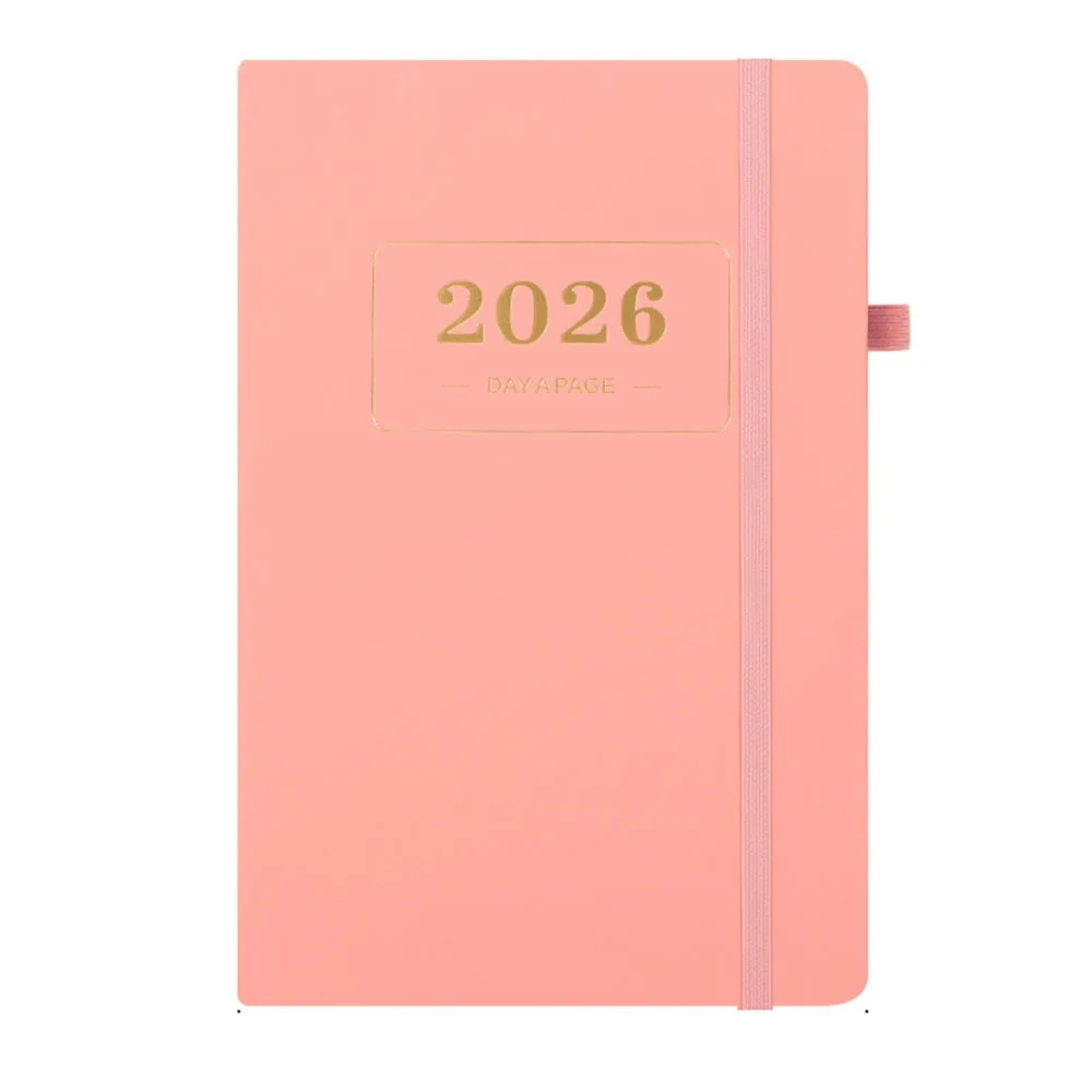 

Ежедневник-планер А5 из искусственной кожи, водонепроницаемый, 2026.01.01-2026.12.31, с держателем для ручки, разделителями на 12 месяцев, блокнот-органайзер