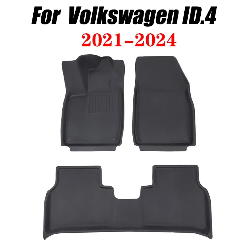 

3D коврики для автомобильного коврика для Volkswagen ID.4 2021 2022 2023 2024 XPE, защита от любых погодных условий, пылезащитные водонепроницаемые накладки для ног