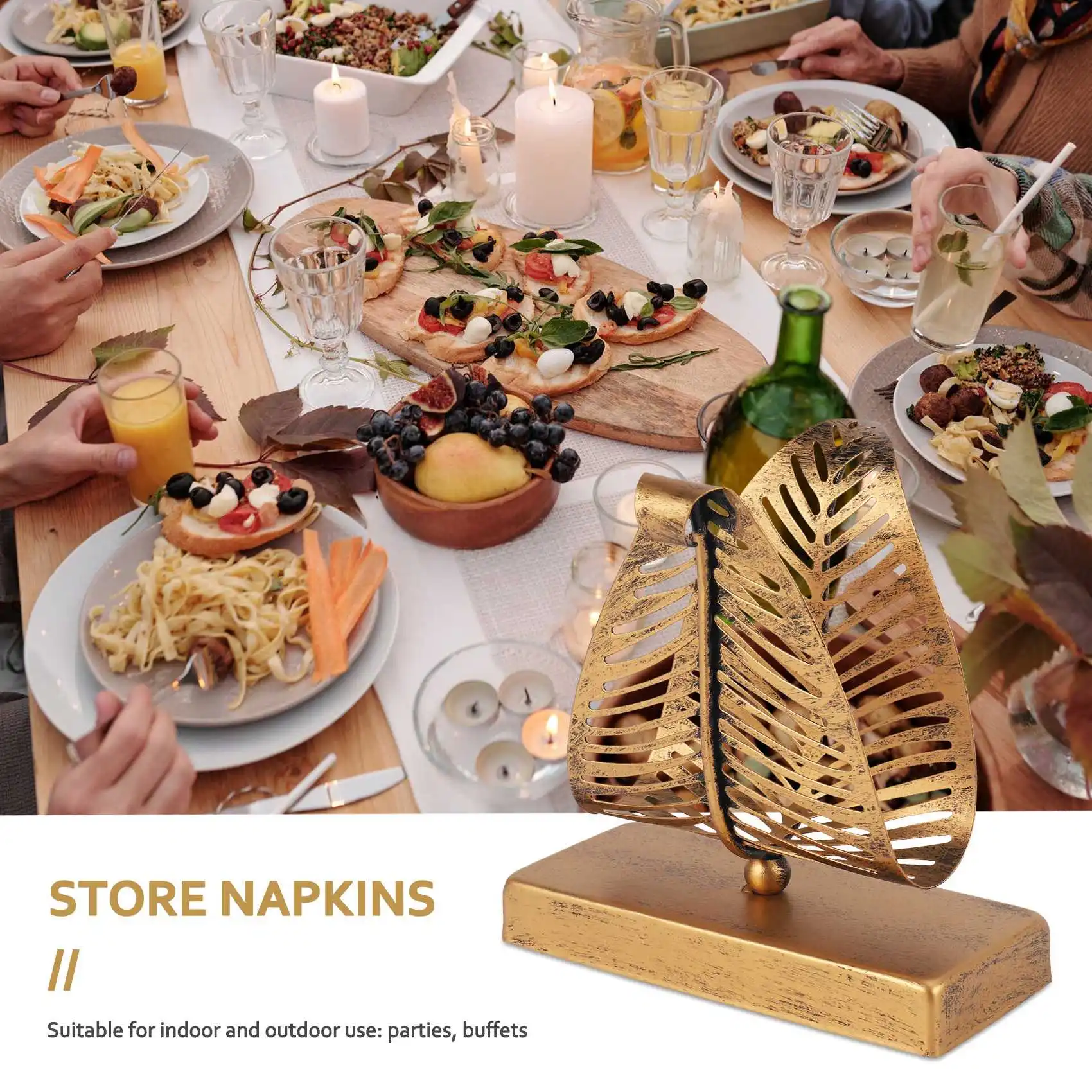 

Отдельно стоящий современный держатель для салфеток с дизайном листьев, настольный диспенсер для бумажных полотенец, ящик для хранения салфеток-A57X