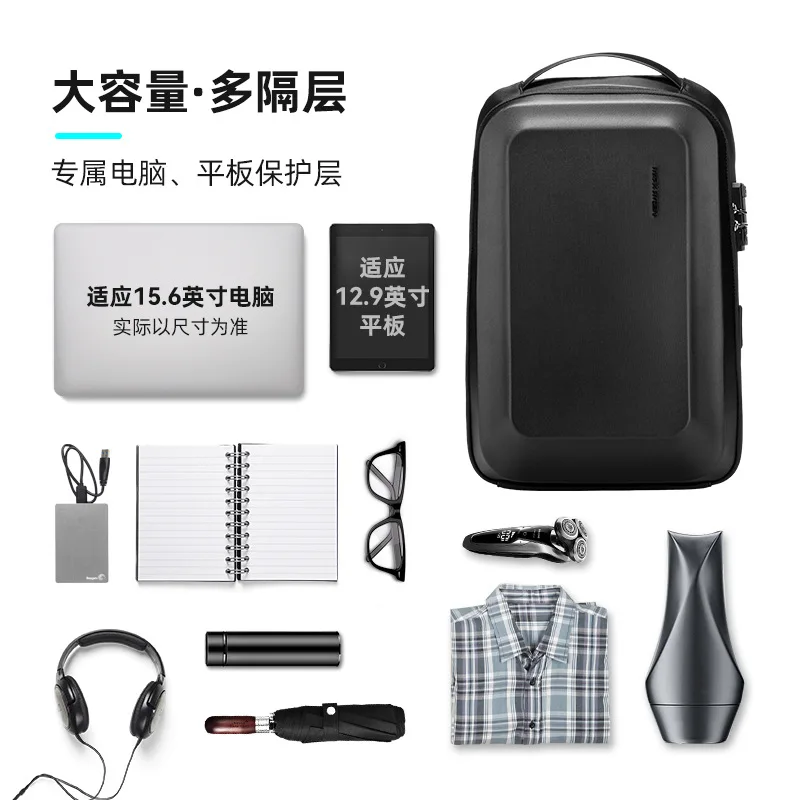 Mark Ryden Men Backpack Fashion Waterproof School Travel Bag Backpack USB Business Backpacks Fit For 15.6 Inch Laptop