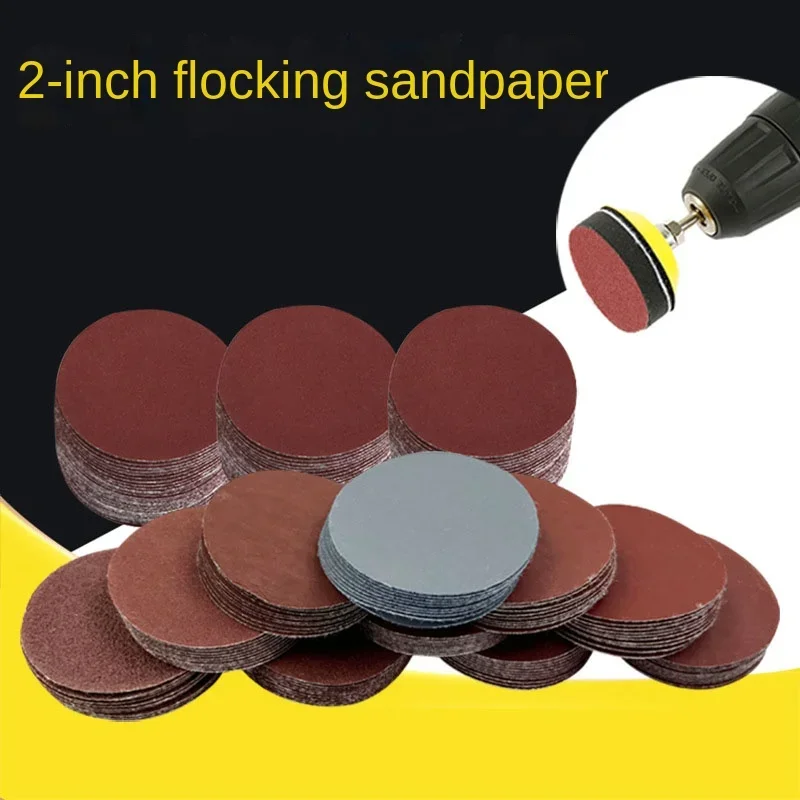 

103Pcs Round Sandpaper Discs Sand Sheets Self-adhesive Hook and Loop Sanding Disc Polishing Flocking Sandpaper Sheet 2 Inch