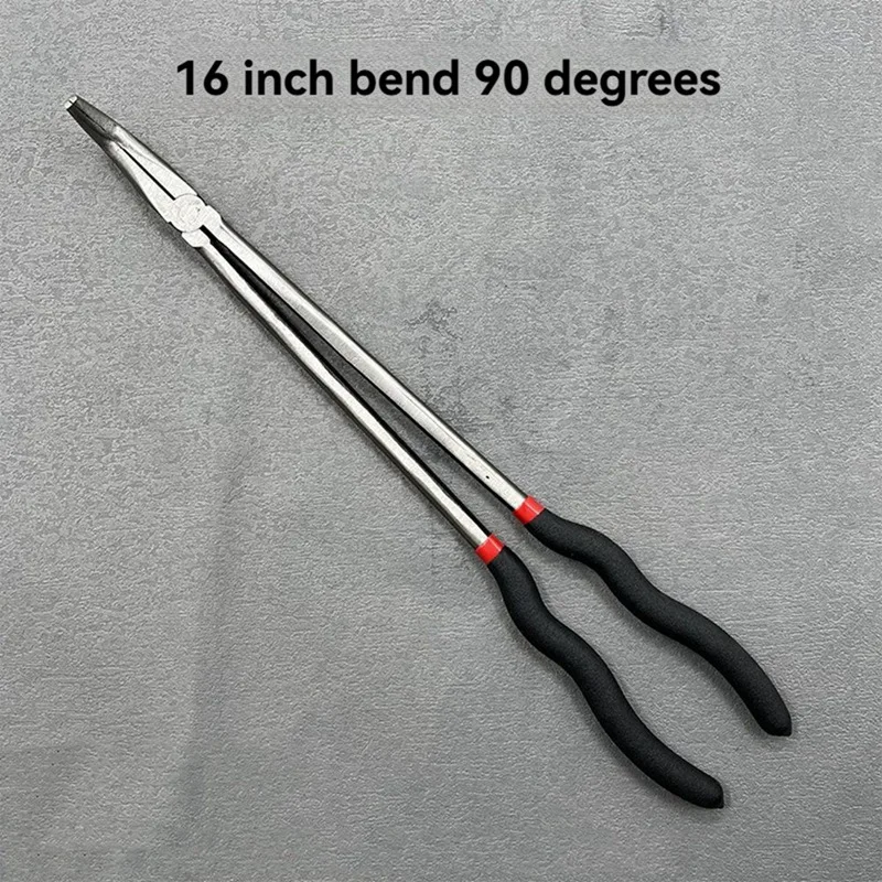 ABHU-Alicates de punta fina de 16 pulgadas y 400MM, alicates de reparación de automóviles de pesca de boca larga, abrazadera de mango largo