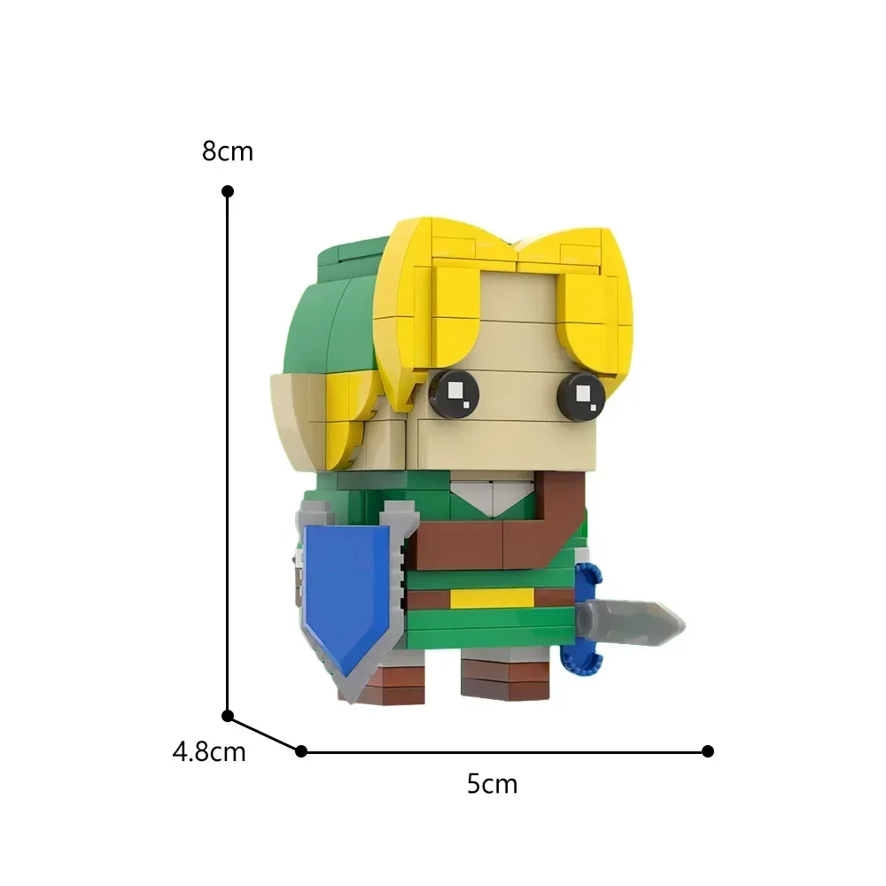 BuildMOC The Breath of the Wild Linked Action Figures Brickheads Building Blocks Game Scene Bricks for Children Adult Toys Gift