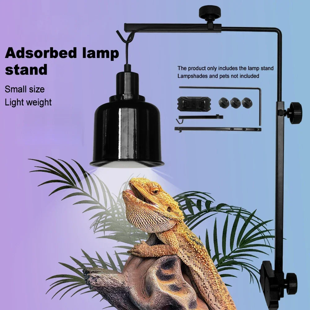 

Adjustable Reptile Lamp Stand Detachable Metal Floor Light Stands Reptiles Breeding Box Supplies for Lizards Tortoises Snakes