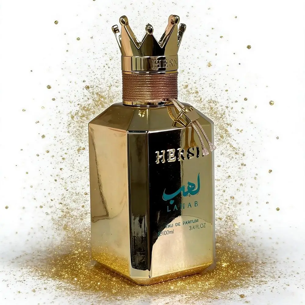 Hersh Lahab Crown Middle East Eau de Parfum para Hombre, Fragancia Duradera EDP, Regal Oud & Woody, Perfume Unisex, Regalo