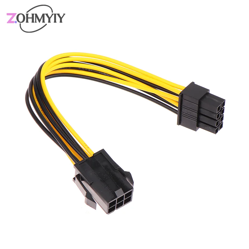 Powered Adapter 6pin To 8pin Adapter, PCI-e 6-pin Male To 8-pin Female Converter For 8pin GPU Video Card