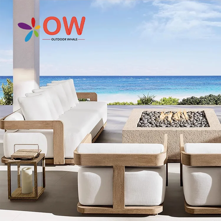 طقم أريكة خشب الساج المقاوم لل - مراجعة Outdoor Furniture Teak وسعره