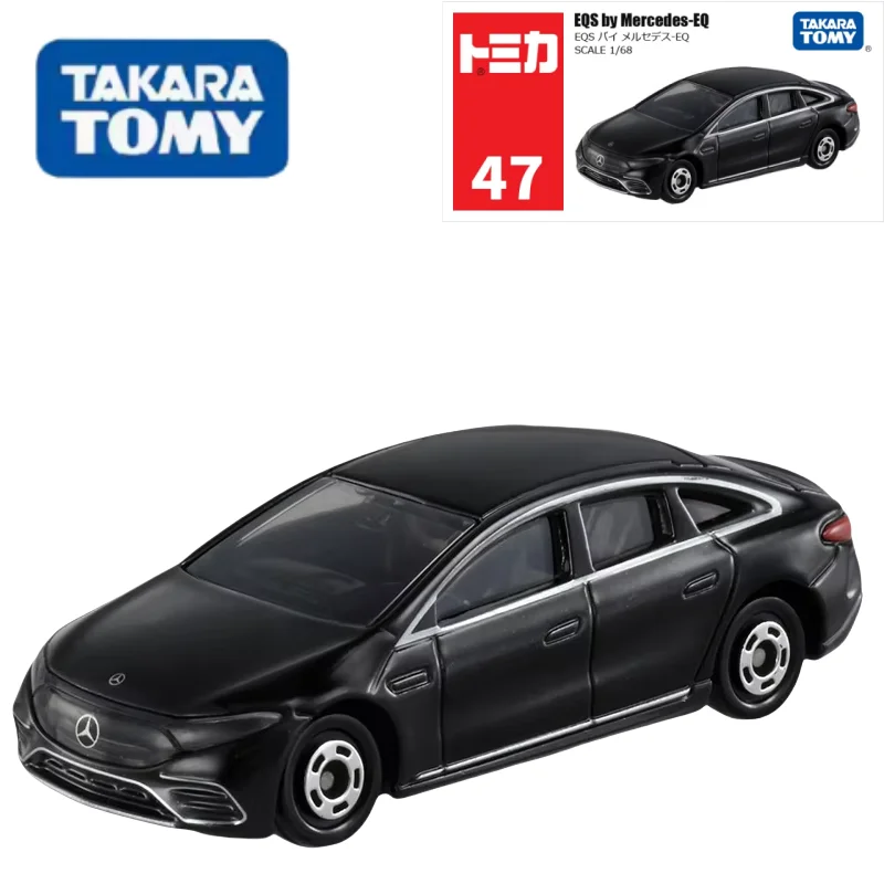 

Модель автомобиля TAKARA TOMY из сплава, игрушечная красно-белая коробка № 47 Mercedes-Benz EQS, детская игрушка, подарок на день рождения