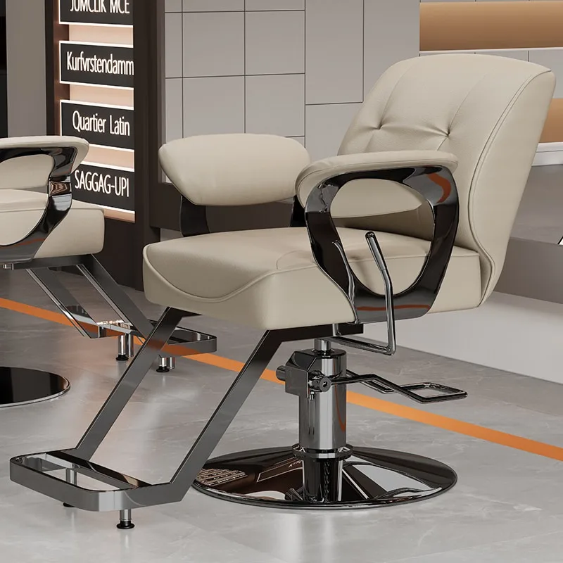 Luxury Professional Barber Chair Recliner Swivel Barber Chair Pedicure Hair Shampoo  Cosmetic Silla De Barbería Salon Furniture