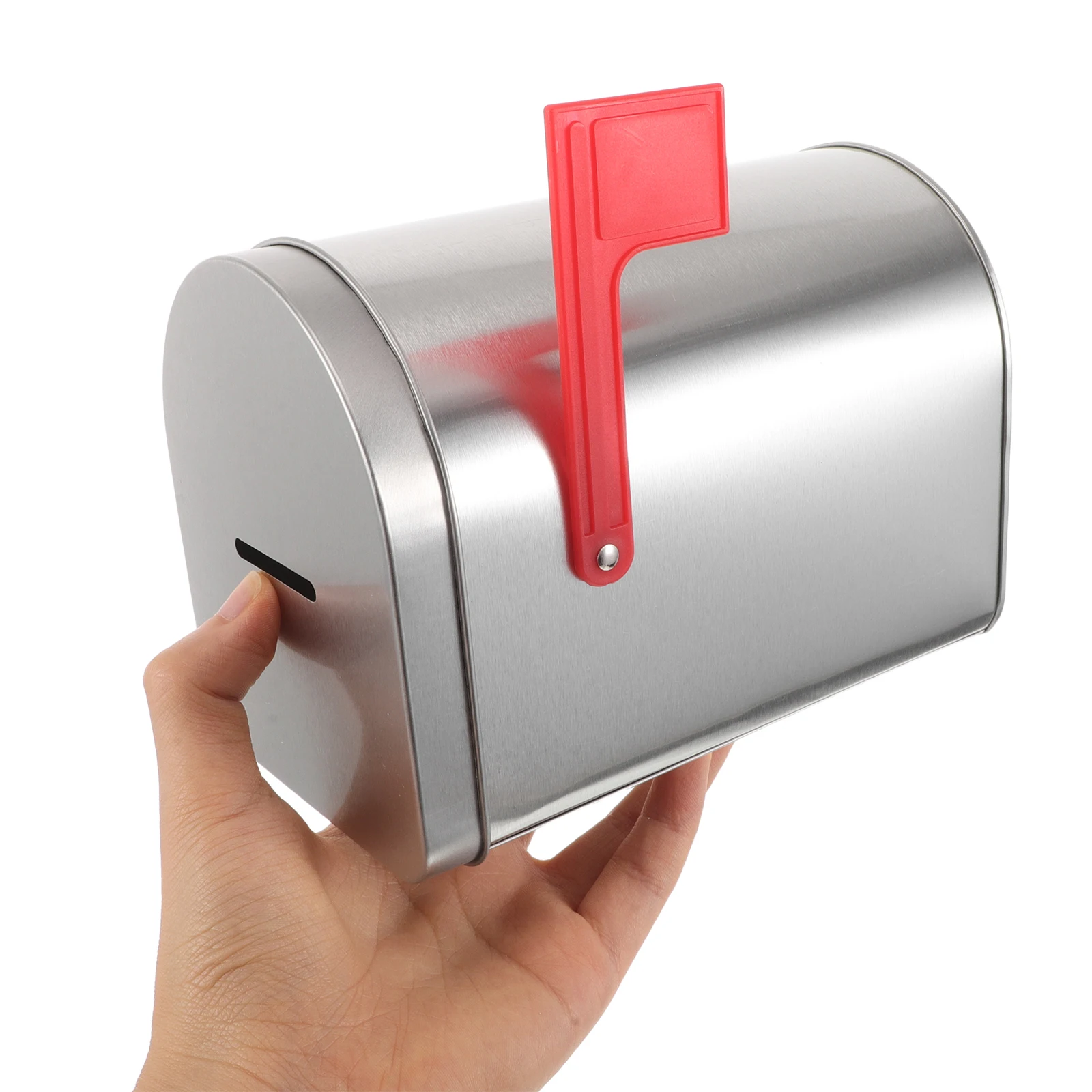 

Tinplate Gift Mailbox: Vintage Mini Metal Post Box For Craft Playhouse Valentine Card Collection Decorative Storage