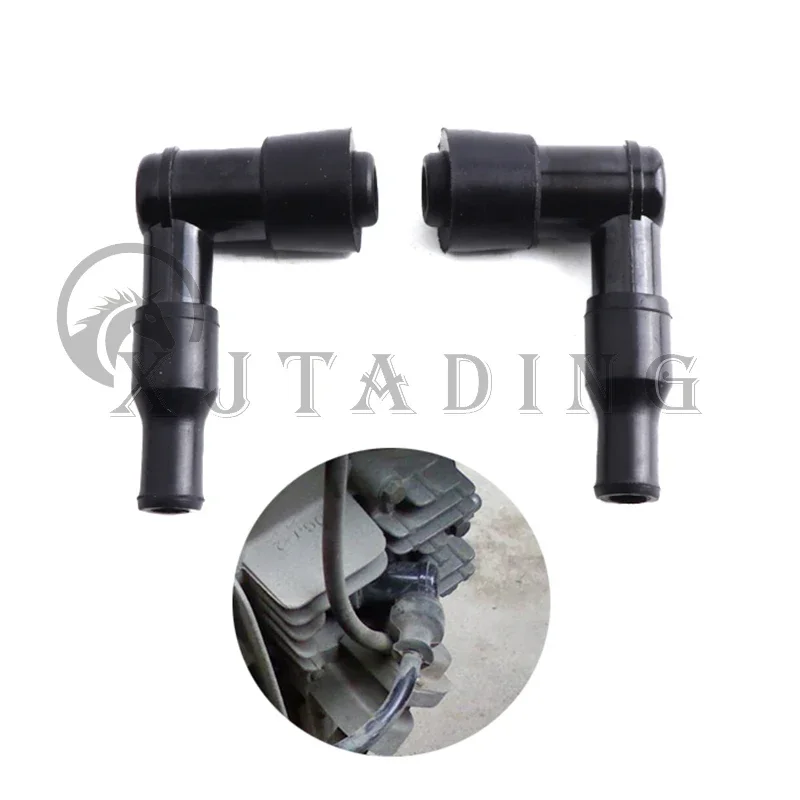 2 pcs  Universal Spark Plug Cap Resistor Cover For Yamaha Honda Suzuki Kawasaki Motorcycle Dirt Bike ATV Scooter Spare Parts