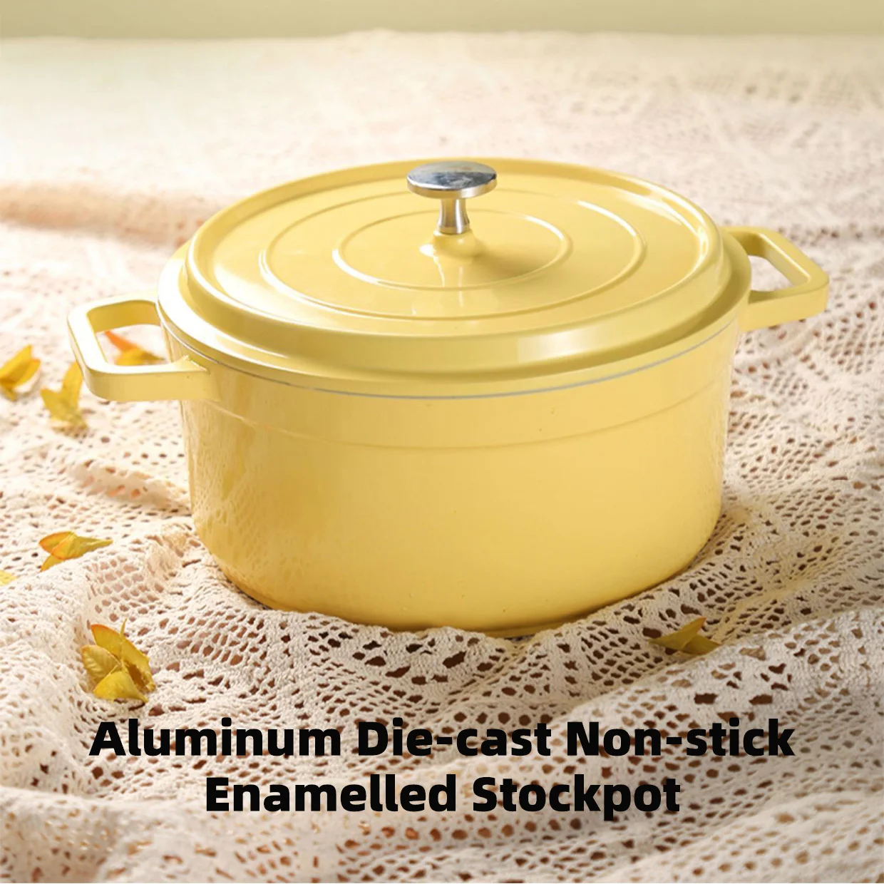 

Enamel Stock Pot with Lid, Non-stick Saucepan, Casserole, Nonstick, Toxin Free, Gather Energy, Heat Preservation, Gas Induction