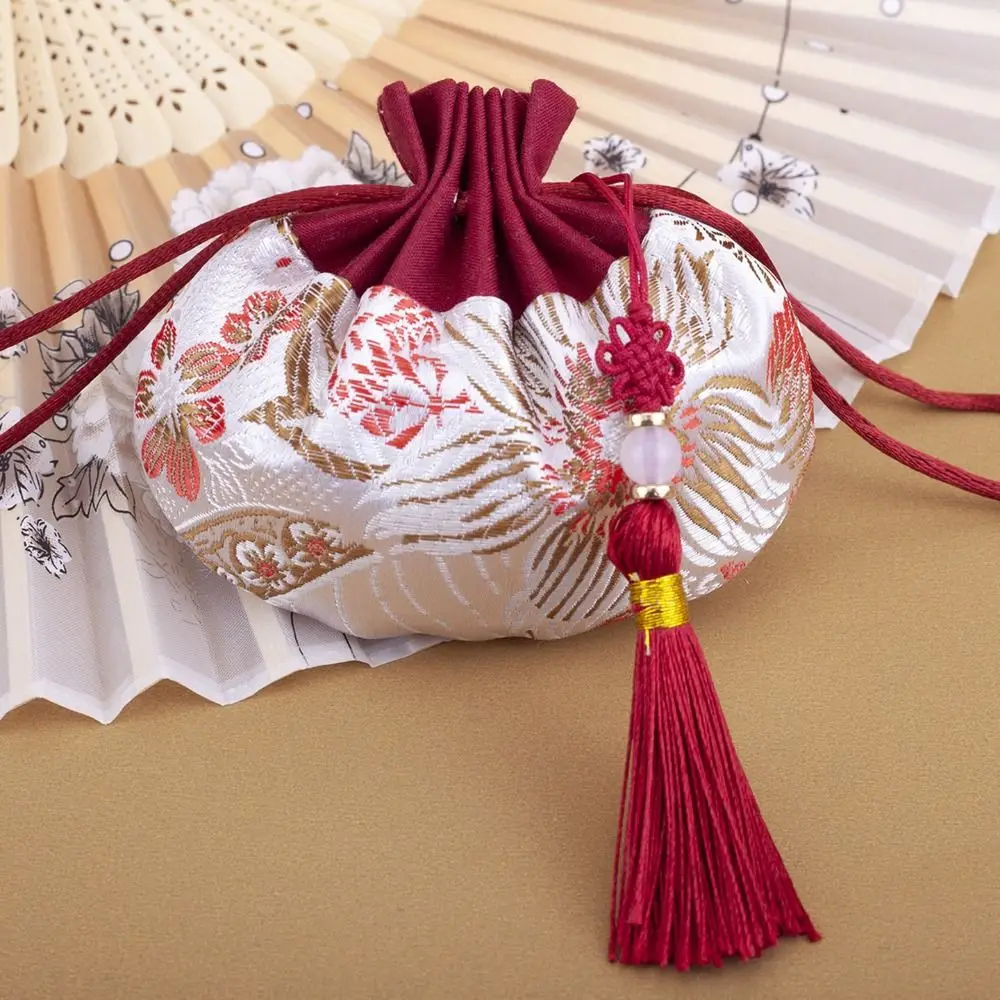 Dragon Boat Festival Bag Flower Embroidery Sachet Retro Pattern Brocade Jewelry Storage Bag Small Pouch Jewelry Packaging