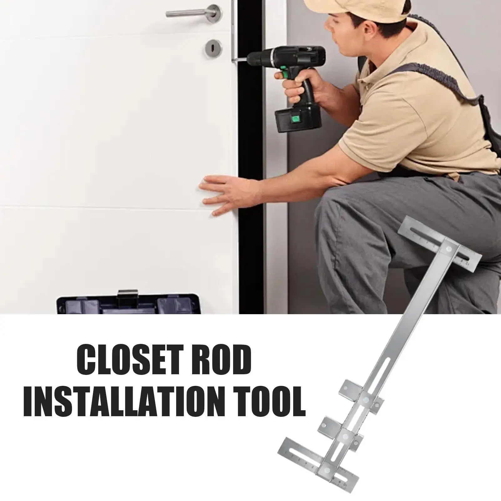 Wardrobe Installation Ruler Adjustable Stainless Steel Cabinet Jig Template Positioning Hole Opener For Professional Carpenters