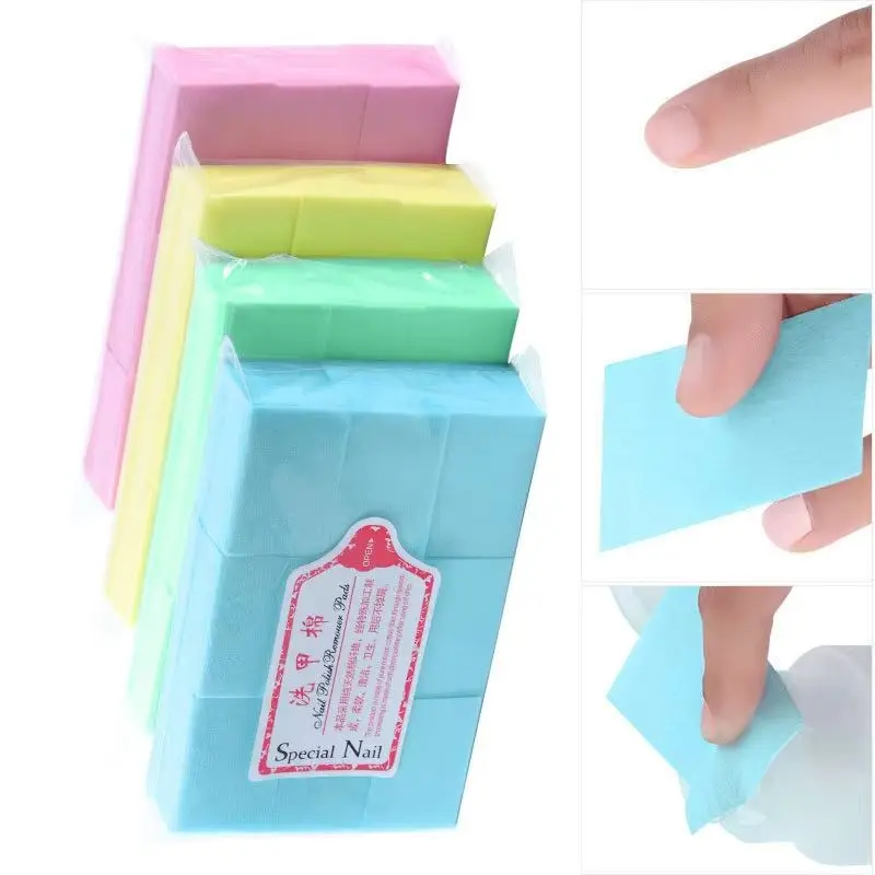 700 Pcs Nail Polish Remover Pads Lint-Free Cotton Wipes Nail Gel Acrylic Liquid Clean Wipes Cotton Pads Manicure Assit Tools
