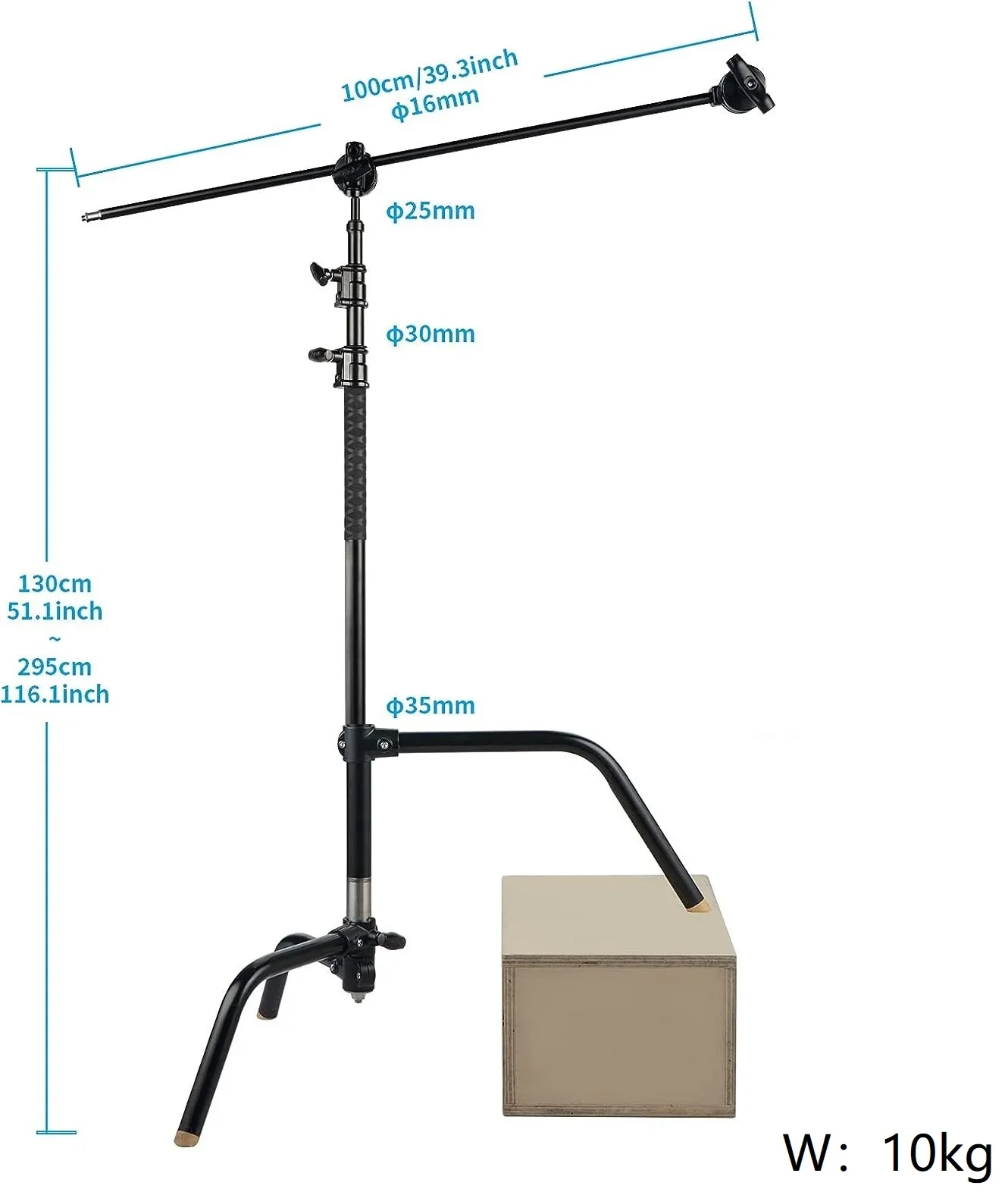

Selens Photographic Multi Size Light Tripod Stainless C-Stand With Folding Leg Grip Head And Arm For Photography Softbox