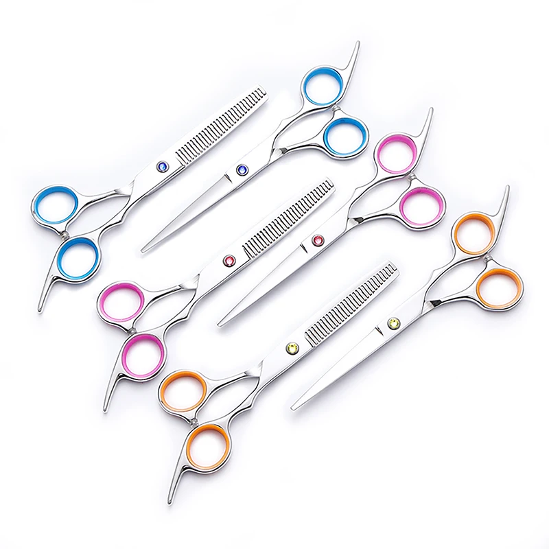 

6Inch Hair Scissors 4CR Steel, Barber Shears Thinning Dual Edge, Professional Haircut Kit for Home Salon