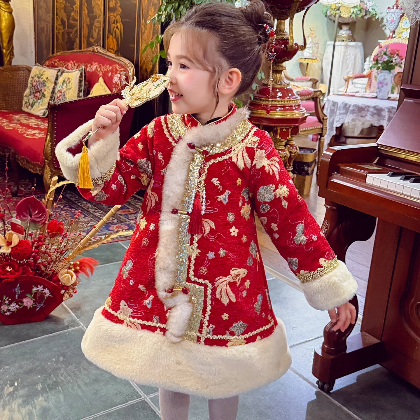 mimihello-girls-dr-new-chinese-sle-winter-clothes-thiened-cotton-year-of-the-monkey-ceremony-outfit-children