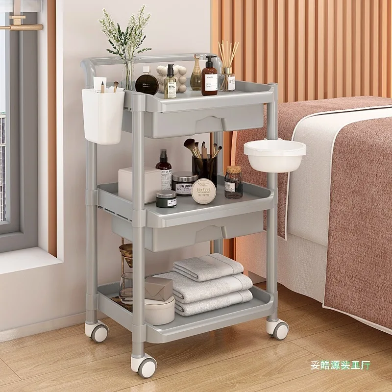 Beauty cart beauty salon trolley tool cart instrument eyelashes manicure hair storage rack