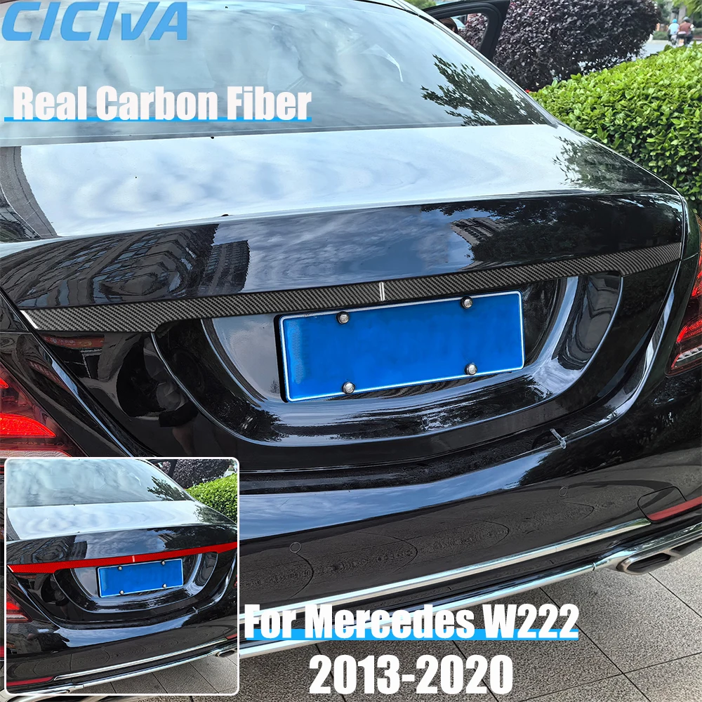 

Настоящие автомобильные аксессуары из углеродного волокна, наклейка на багажник для Mercedes Benz W222 S-Class/Maybach 13 14 15 16 17 18 19 2020