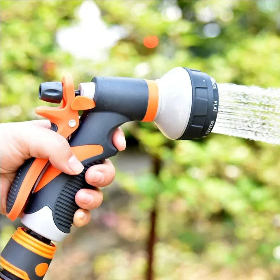 High Pressure Water Gun Car Wash Garden Adjustable Nozzle Hose Watering Gun Lawn Hose Multifunction Irrigation Sprayer