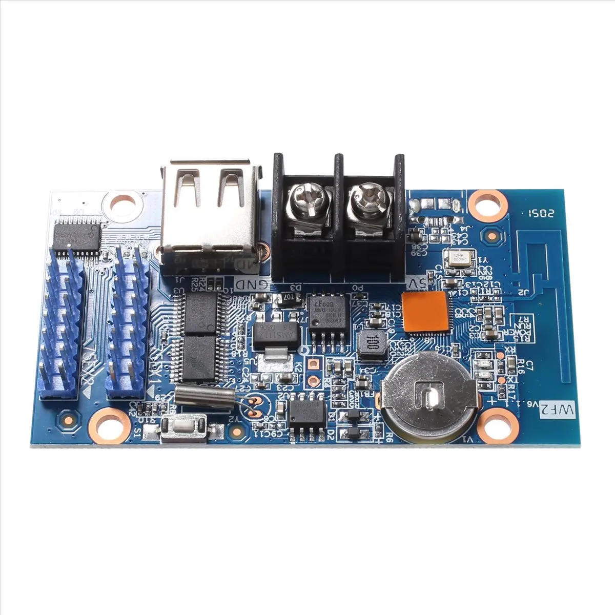 SPECIAL OFFER~HD-WF2 Asynchronous 768Wx64H Pixels 2XHUB75 RGB Seven Color Small LED Display WIFI Control Card