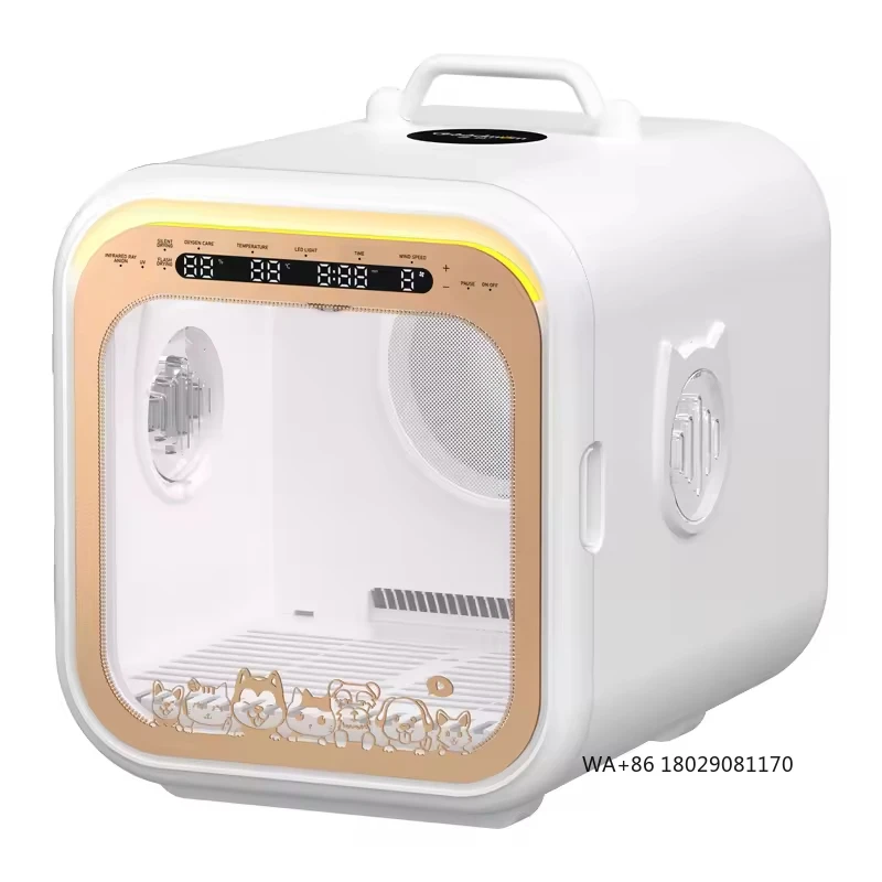 Smart Temperature Control 360 Degree Drying Box for Cat Puppy FEITU Automatic Pet Dryer Box for Cats Ultra Quiet Dog Hair Dryer
