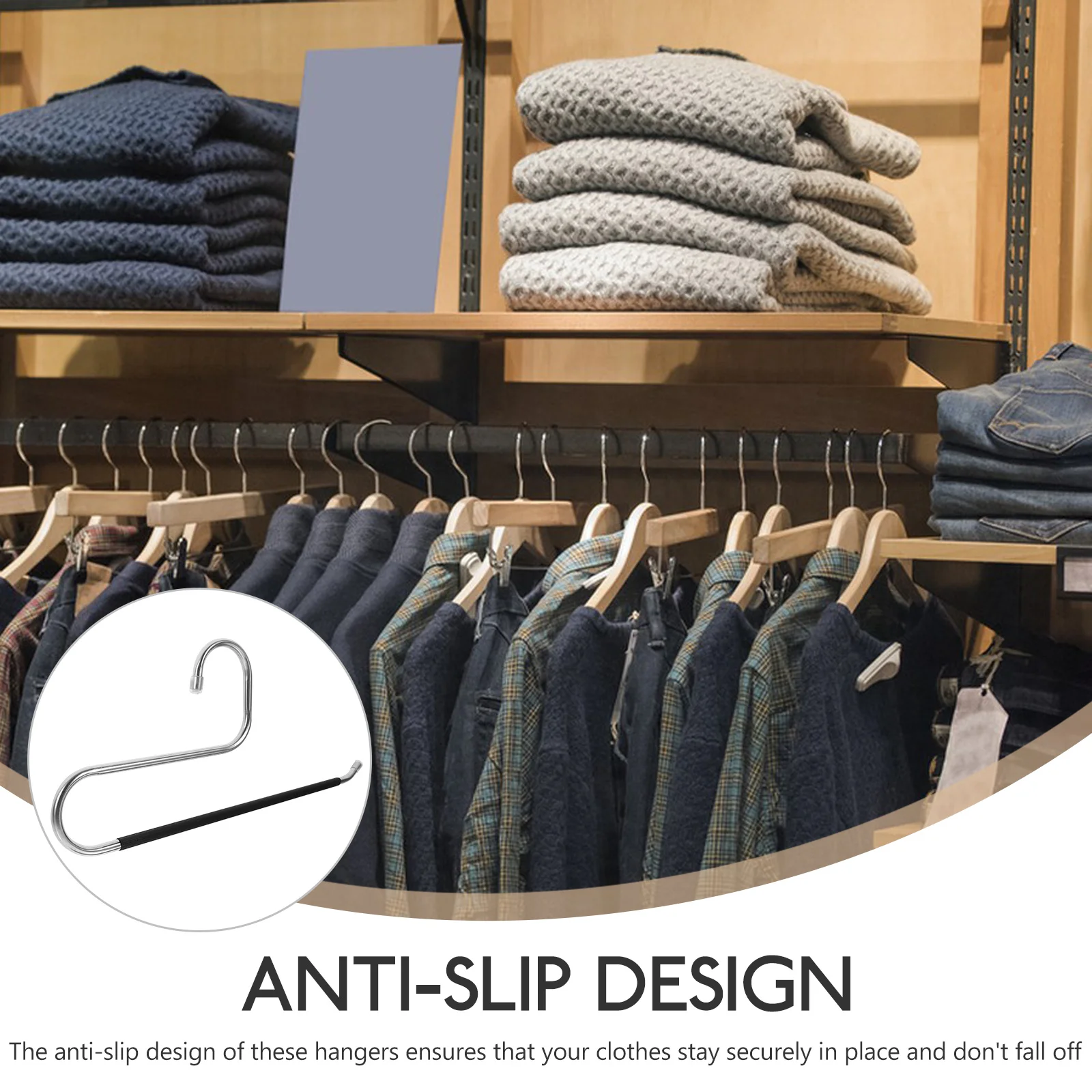 

6 Pcs Jeans Stainless Steel Trouser Hanger Hangers Space Saving Pvc Clothes Pants