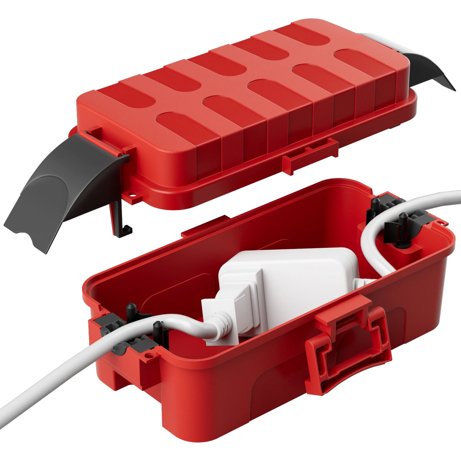 IP55 Detachable Waterproof Extension Cord Box Weatherproof Junction Box for Holiday String Lights Outdoor Plug