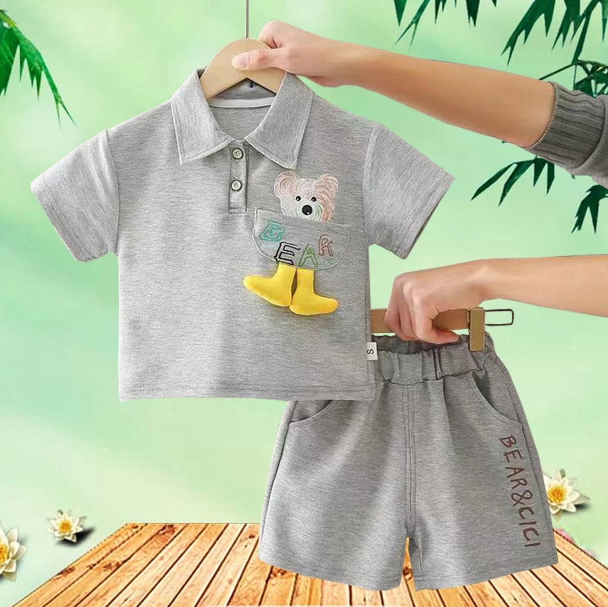Conjunto de ropa para niños, conjunto de ropa de verano para bebés, ropa para niños, camiseta de dibujos animados para niñas, Tops + Pantalones cortos, 2 unids/set, ropa para bebés