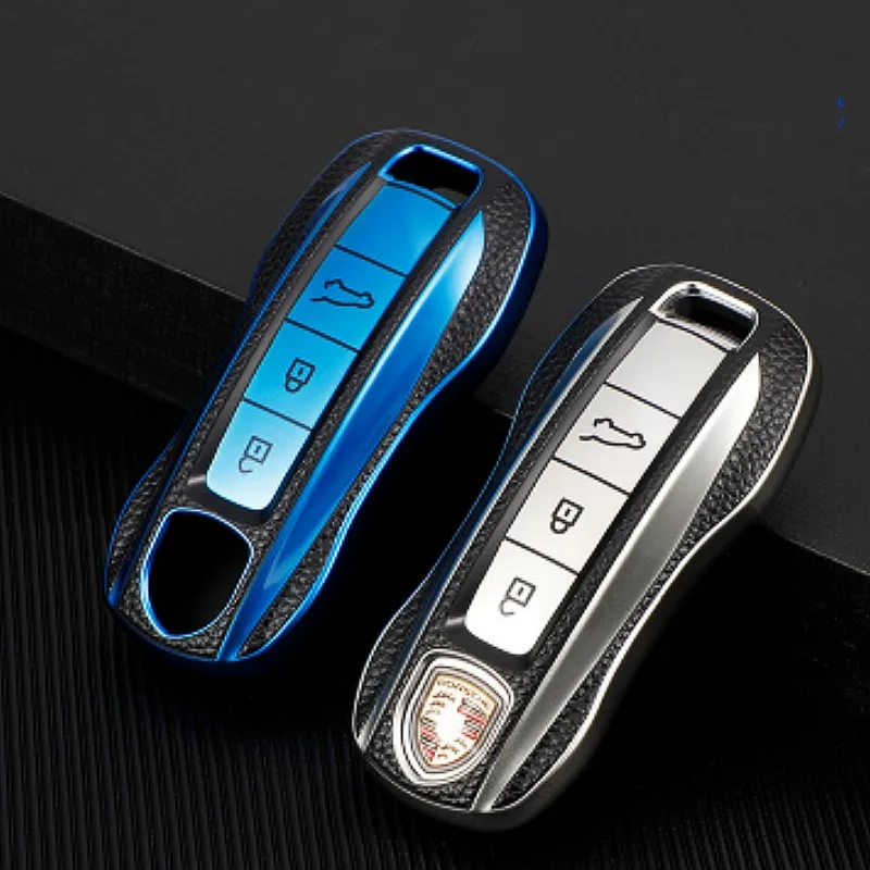 TPU High Quality Car Key Case Cover For Porsche Panamera Cayenne 971 911 9YA Macan Boxster 34 Buttons Keyless Remote Protection
