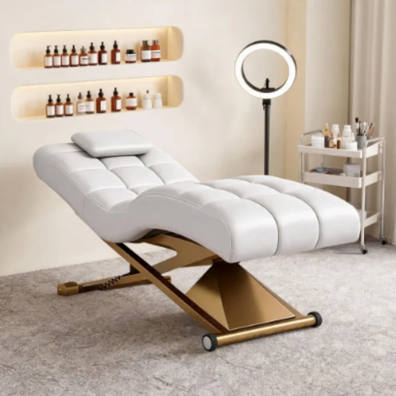 Electric lifting beauty bed S-shaped eyelash bed for beauty salons Medical beauty and plastic surgery SPA massage bed Tattoo emb