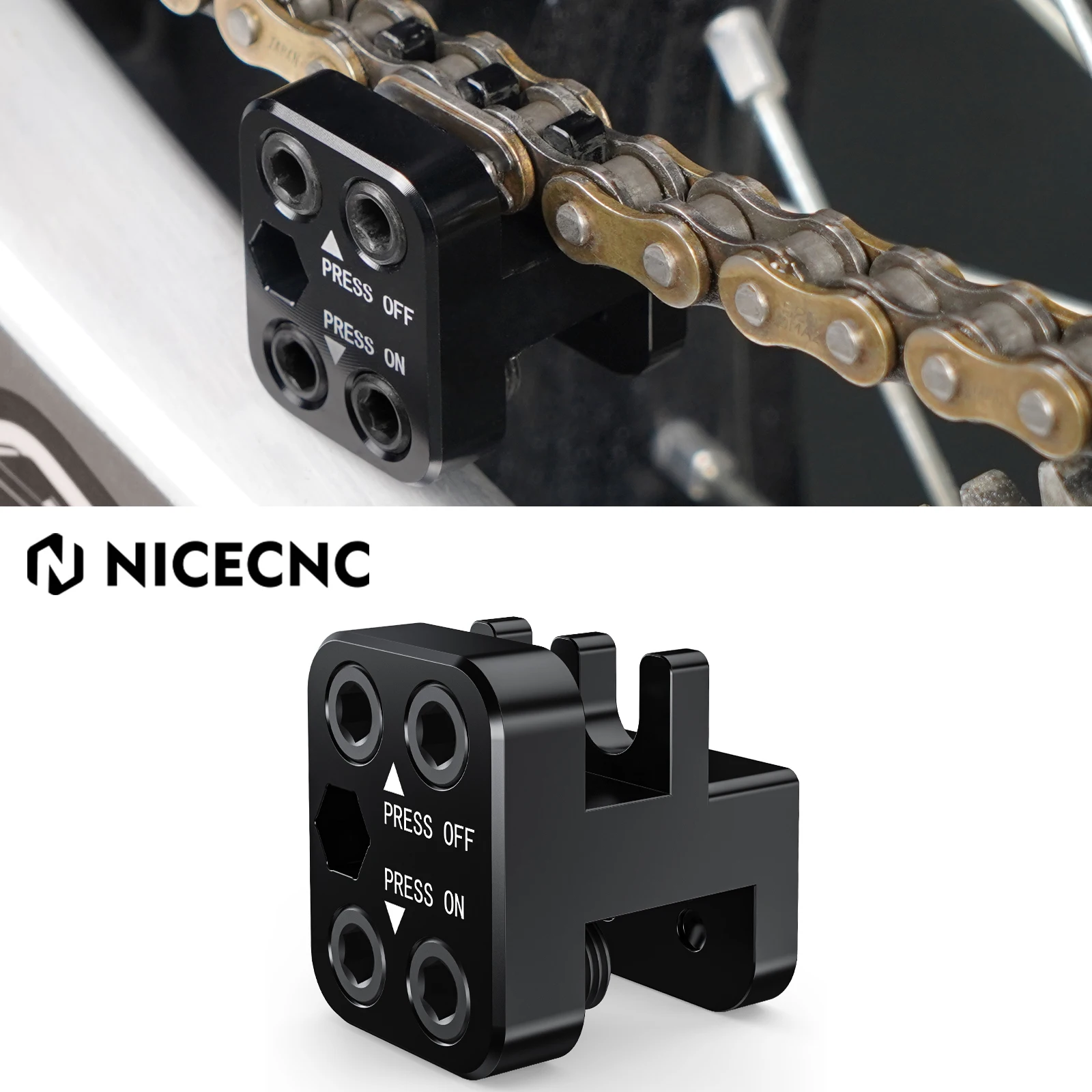 

NICECNC Motorcycle ATV Master Link Chain Press Tool For KTM YAMAHA BMW SUZUKI DUCATI HONDA KAWASAKI 50 Series 520 525 530