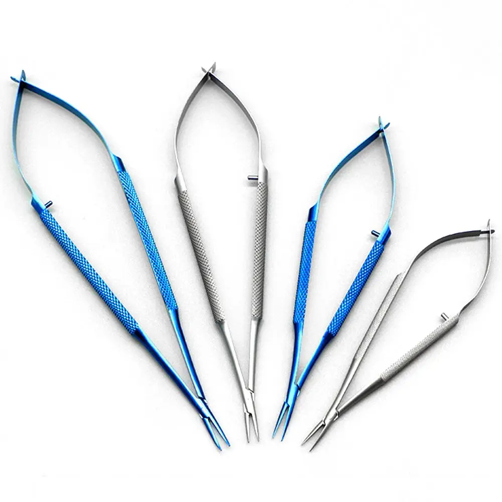 

Tools Tweezer Clip Eyelid Titanium Ophthalmic instruments Microscopy Forceps Castroviejo Needle Holder Curved Tip Tweezer
