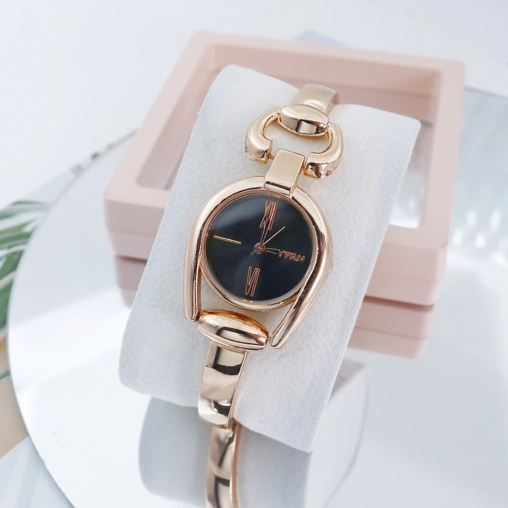 Moda pulseira de aço relógio de quartzo para mulheres menina pulseira relógio jóias acessórios montre femme relógio de pulso de ouro para mulher