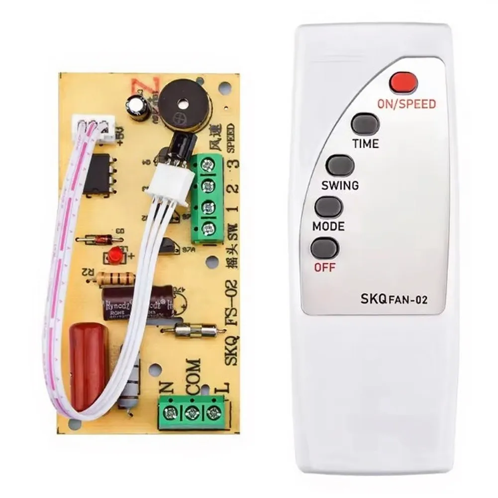 Fan Power Control PCB with Remote and Timer for Use with Portable For Floor Fans and Wall-Mounted Electric Fans