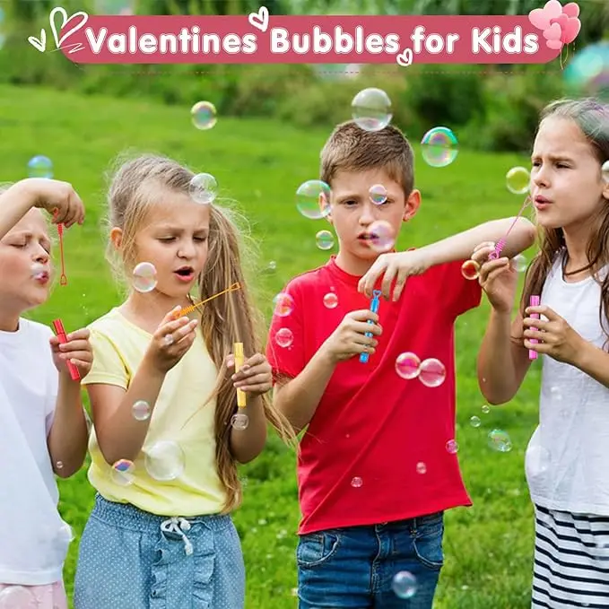 10-300 Stück Bunte Seifenblasenflaschen, Leere Röhrchen, Herzförmige Zauberstäbe, Mini-Seifenblasenstäbe für Kindergeburtstage und Partys – Detail 6