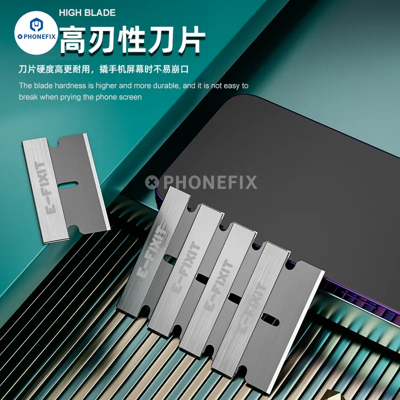 

E-FIXIT BRD009 Black Blade Single Edge Blade For iPhone Android Phone Disassembly Repair 100Pcs Sharp Single-sided Blades Set