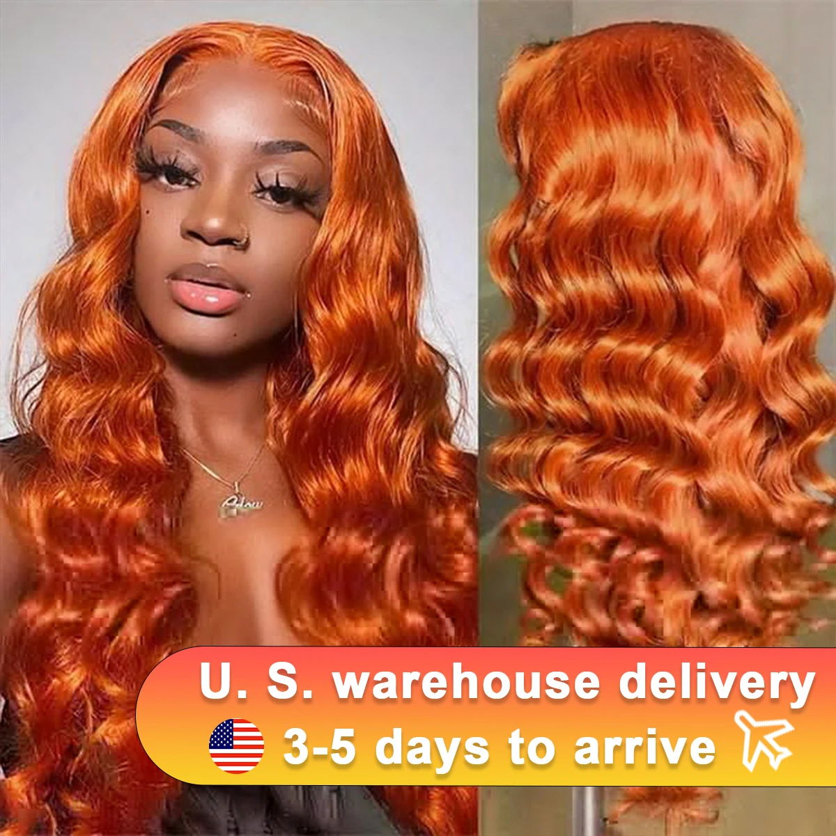 Ginger Orange Water Wave #350 Colored 13x6 13x4 Transparent Lace Front Wig Human Hair for Women Deep Curly Wigs Pre Plucked