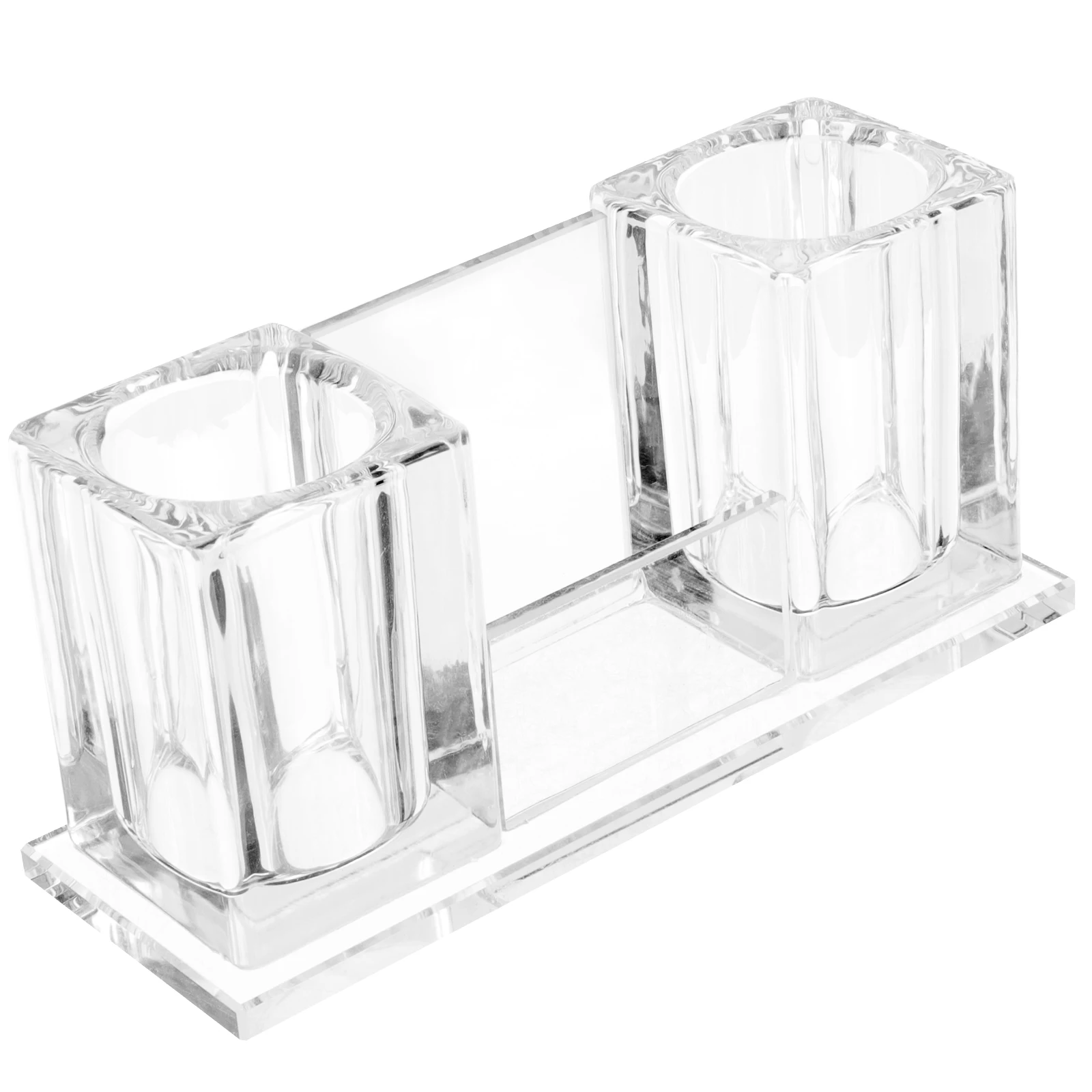 

Crystal Microphone Stand Acrylic Desktop Holder Stable Wireless Mount Tabletop Mic Base Storage Rack Office Accessory