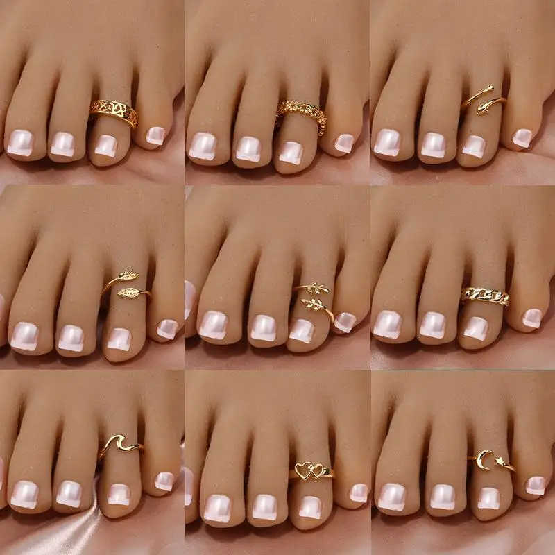 Hypoallergenic Copper Adjustable Toe Ring Stylish Summer Beach Daily Wear Jewelry