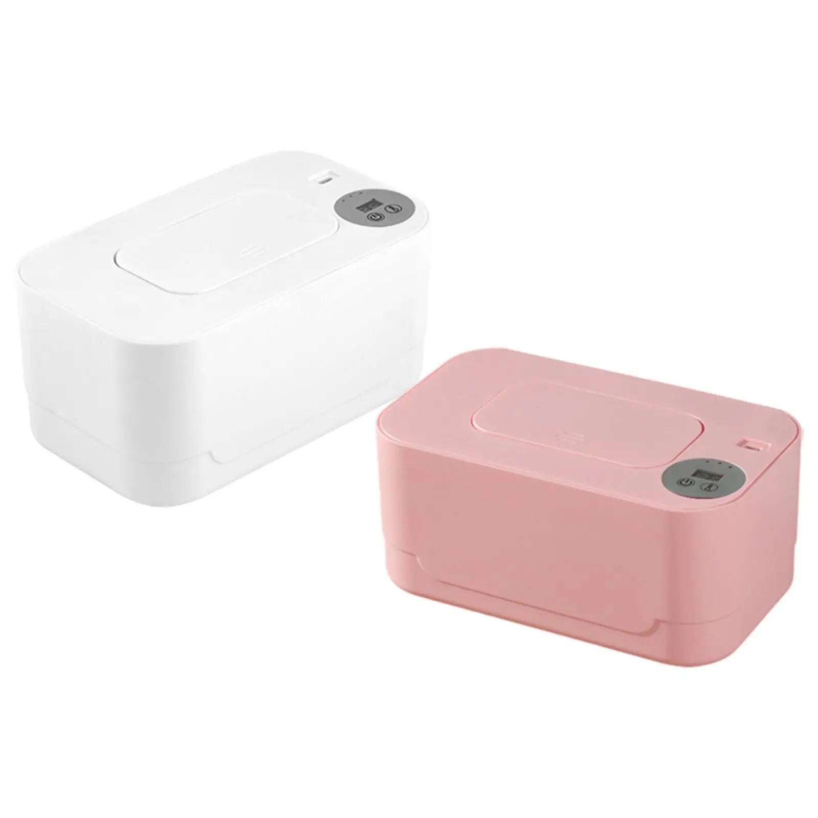 Touchless Wet Wipe Warmer Even Heat Dispenser USB Powered Refillable Box for Baby Changing Table or Travel