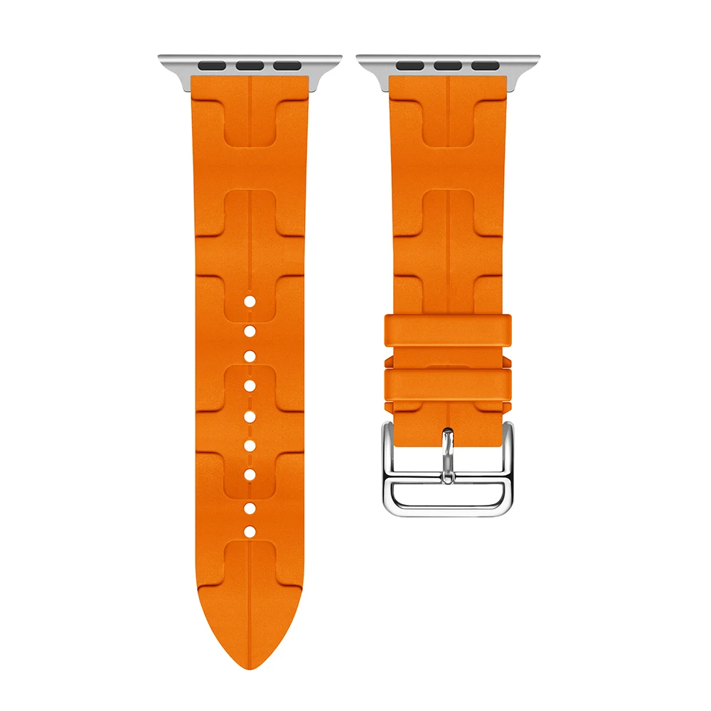 Silicone Strap For Apple Watch Straps 46mm 44mm 40mm 49mm 45mm 41mm 38mm Kilim bracelet iwatch serie 9 10 se 3 5 6 7 8 ultra 2/3