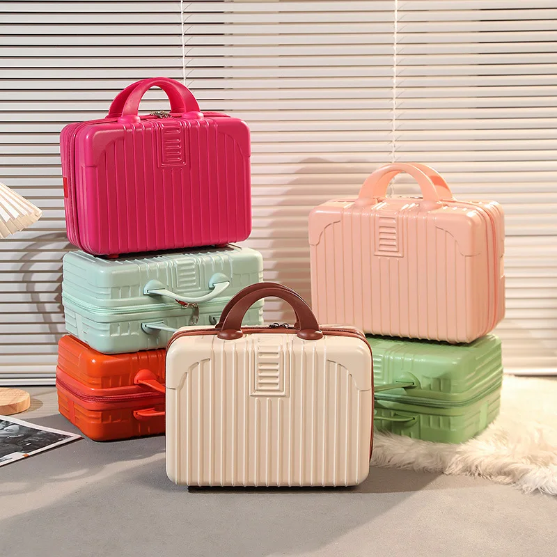 

Suitcase Women's Small and Lightweight 14-inch Suitcase Cosmetic Case Suitcase Password Souvenir Box Storage