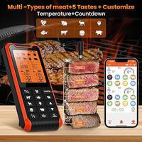 Wireless Oven Thermometer Dual Probe Big Screen Digital Bluetooth Meat Cooking Thermometer Support APP for Kitchen Baking Grill