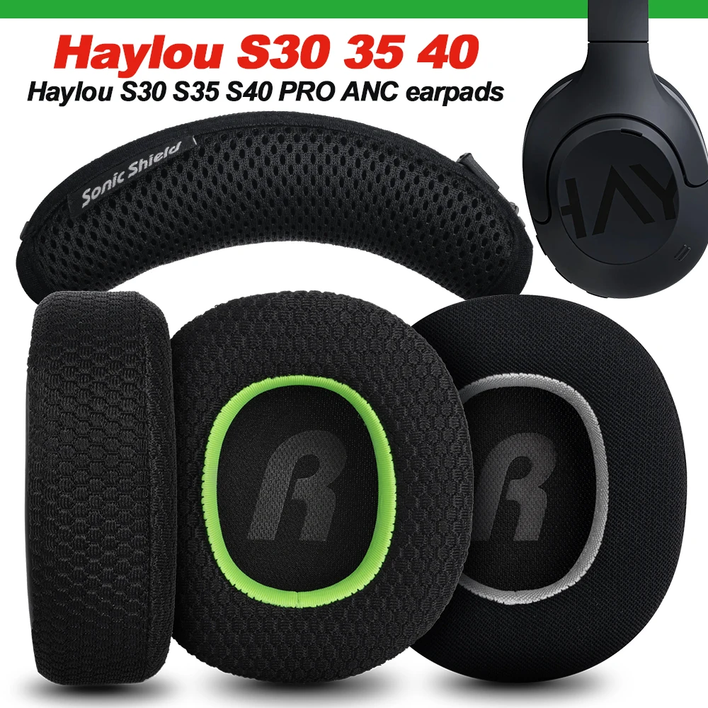 Earphone Pads for Haylou S30 S35 S40 PRO / ANC Replacement Earpads Earmuffs Mesh Memory Covers Sponge Protein