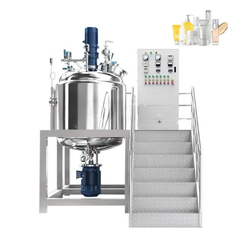 Vacuum Homogenizer Emulsifier Mixer Mixing Tank Multifunctional Machine for Cosmetic Cream Toothpaste Mayonnaise Making