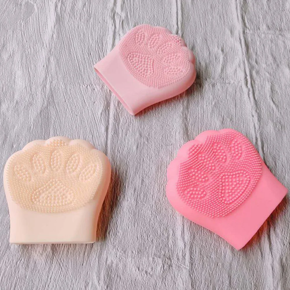 

1Set Silicone Cat Claw Facial Brush Handheld Face Cleaning Brush Small Lightweight Skin Cleansing Tool Random Color